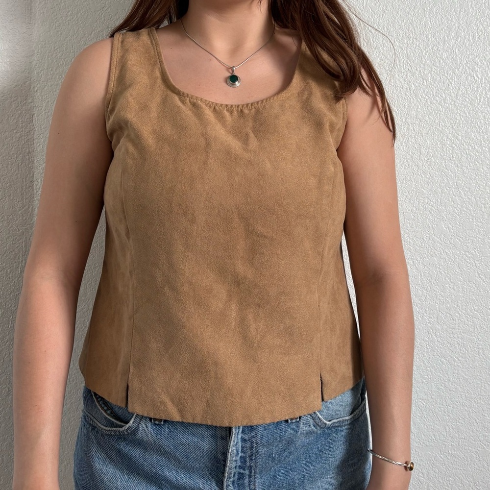 Tan Sleeveless Top
